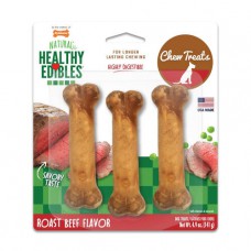 Nylabone Healthy Edibles Roast Beef Dog Treats Regular 3 pack