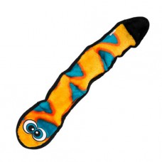 Outward Hound Invincibles Snake 3 Squeaker L Orange/Blue Dog Toy