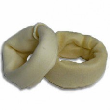 7.5cm White Expanded Rawhide Rings 10 Pack